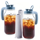 Jarra Mason de GMAEURL con vidrio resistente y tapa hermética para bebidas frescas.
