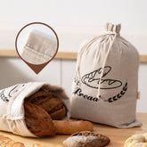 Bolsas de pan de lino GobiSea con cierre, para pan de masa madre fresco.