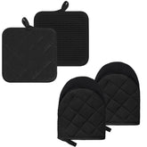 Guantes de horno Goldmeet con agarre antideslizante para cocinar con seguridad.