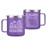 GoMelley taza abuela 14oz morada, ideal para café diario.
