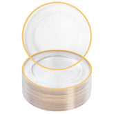 Goodluck cargador de plato 12 pulgadas con borde dorado para mesas brillantes