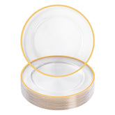 Goodluck cargadores transparentes con borde dorado para mesa, protegen la superficie y decoran.