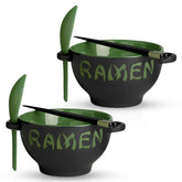 Goodscious cuenco ramen cerámico con palillos y cuchara, ideal para porciones abundantes y presentación elegante.