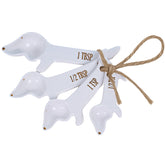 Goodscious cucharas medidoras cerámicas con diseño de perro salchicha, mediciones precisas para hornear.