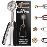 GORILLA GRIP Cucharón galletas 2tbsp, liberación suave para porciones consistentes.