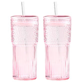 Vaso GOSCHE 20oz con tapa y pajilla para café frío, listo para salir