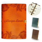 GoShambar cuaderno de recetas, portada naranja, cuero premium para organizar tus recetas con estilo
