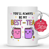 Gossby Taza Amiga, frente, ideal para ritual de amistad diaria.