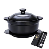 GOVNPJ Olla coreana de piedra con tapa mantiene calor y sabor tradicional.