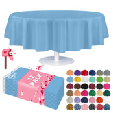 Grandipity mantel redondo de 84 pulgadas azul cielo para proteger la mesa.