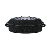 Granite Ware asadera oval de 15 pulgadas con tapa para asados grandes y uniformes.