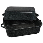 Granite Ware: asadera rectangular con tapa, perfecta para asados grandes y jugosos.