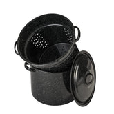 Granite Ware olla-pasta esmaltada 7-25qt conjunto de 3 piezas para cocina versátil.