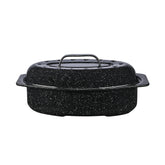 Granite Ware asadera ovalada de 13 pulgadas con tapa, ideal para comidas para dos
