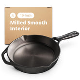 Greater Goods sartén de hierro 10 pulgadas pre-sazonada, superficie antiadherente natural para cocinar.