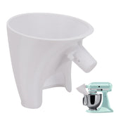 GreeSuit embudo de harina para KitchenAid, cabezal inclinable, vertido preciso sin salpicaduras.