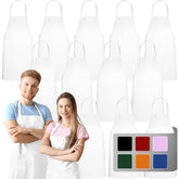 Delantal GREEN LIFESTYLE blanco, 12 pack, ideal para cocinas profesionales y uso en casa.