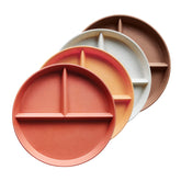 Greenandlife platos divididos de 9 pulgadas en conjunto, colores atardecer para comidas ordenadas.