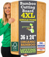 Greener Chef tabla de cortar de bambú 4XL para tareas grandes en la cocina.