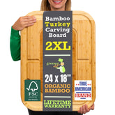 Tabla Greener Chef de bambú 24 pulgadas para cortar grandes piezas con seguridad.