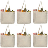 Greenmile bolsas de mercado en lona de algodón, juego de 6 para compras sostenibles.