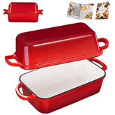GRMlmosa pan-horno-hierro-9x5-tapa: retiene calor para panes dorados y uniformes.