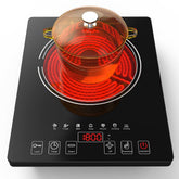 GTKZW cocina eléctrica con una placa de una boca frontal, ideal para cocción rápida en casa.