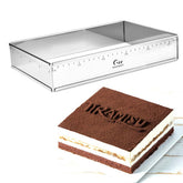 Guowall Molde cuadrado extensible en acero inoxidable, ideal para tartas y mousse
