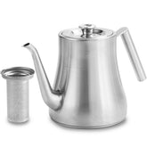 Tetera GURUDAR de acero inoxidable con infusor removible para hojas sueltas