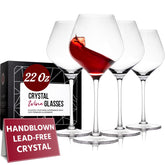 Vaso de cristal Gusto Nostro con tallo alto para realzar colores de vino.