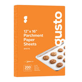 Papel para hornear GUSTO pre-cortado 12x16, antiadherente para hornear.