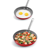 Sartén cerámico de 10 pulgadas de Guy Fieri's Flavortown, antiadherente para cocina fácil.