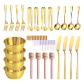 Guze-US accesorios tableros charcutería dorados, ideal para regalos