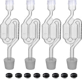 GUZE-US set de válvulas de aire para fermentación, 4 unidades, monitoreo claro