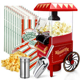 GVAKMM máquina palomitas retro, vista frontal, ideal para cine en casa.