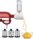 GVODE accesorio cortador-rallador para batidoras KitchenAid, ideal para rebanar queso y verduras.