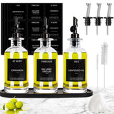 GYOSUGANG set dispensadores aceite oliva, botella clara para una cocina organizada.