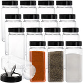 Frascos de especias cuadrados de 20 oz para organización clara en la cocina