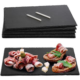 Hacaroa tabla quesos pizarra negra 12x8, ideal para servir quesos y embutidos.