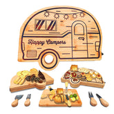 Haigoo tabla charcutería plegable para RV con juego de cuchillos, ideal para picnics al aire libre