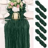 HAISIWLKJ camino de mesa gasa verde oscuro para bodas