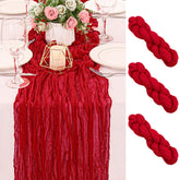 HAISIWLKJ gasa de mesa roja 120 pulgadas para decoraciones Boho