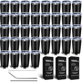 HAOLI vaso termo 20 oz con tapas y pajillas para eventos