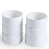 HAOTOP ramequines mini de porcelana blancos; set de 6 para presentación elegante en mesa.