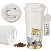 HAPFRJIN Taza térmica con interior cerámico para sabor puro.