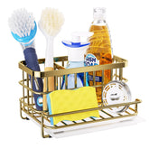 Organizador HapiRm fregadero con 3 secciones para utensilios y esponjas.