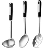 Cucharas HAPPY KIT de acero inoxidable grandes para servir en buffets.