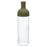 Botella HARIO para té frío de 750 ml, frente, ideal para infusiones en casa.