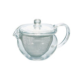 Hario ChaCha Kyusu Maru tetera de cristal 300 ml para té de hojas sueltas.