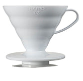 Hario VDR-02-W porta filtro V60 transparente blanco para vertidos limpios